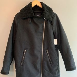 Gap Sherpa Moto Coat Black XS